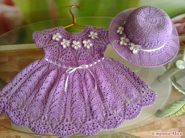 Vestido de infantil de croche