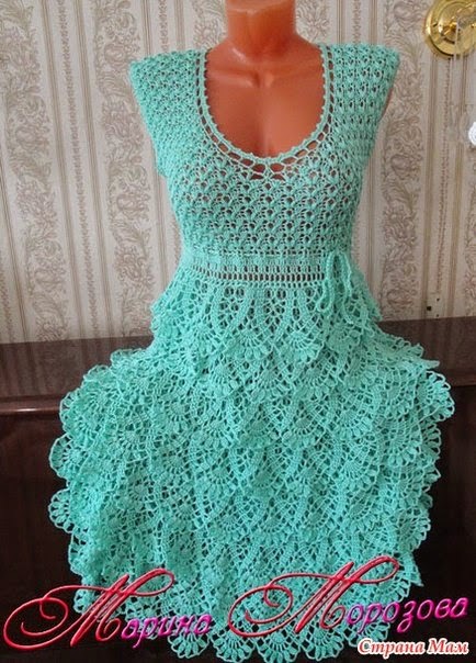 vestido de croche com babado passo a passo